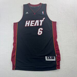Vintage Adidas Miami Heat Lebron James #6 Swingman Jersey NBA Men's Size Large